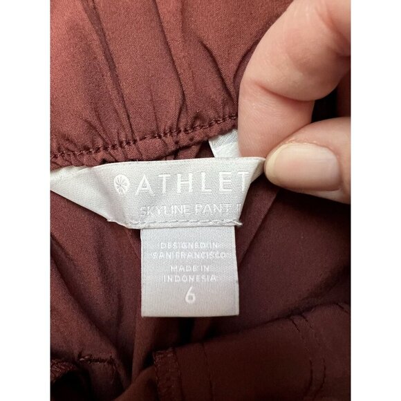 Athleta Skyline Pant II Paperbag Belted Trouser Sz 6 Cognac Brown Career Casual - Picture 7 of 12